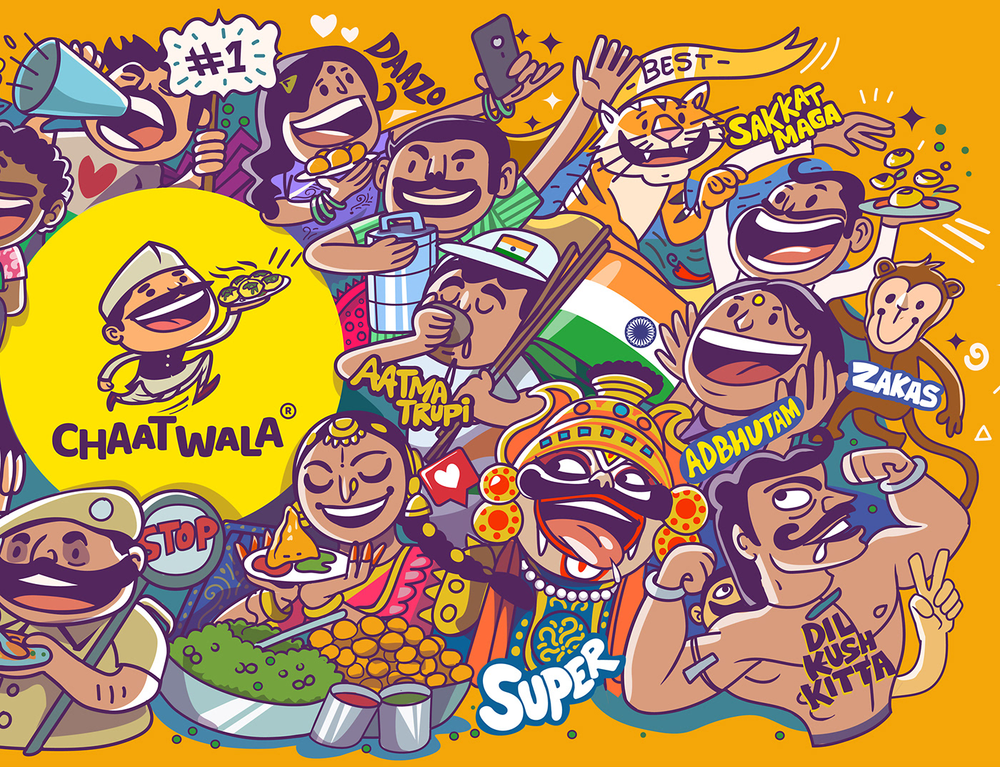 Snacks Food social-media design